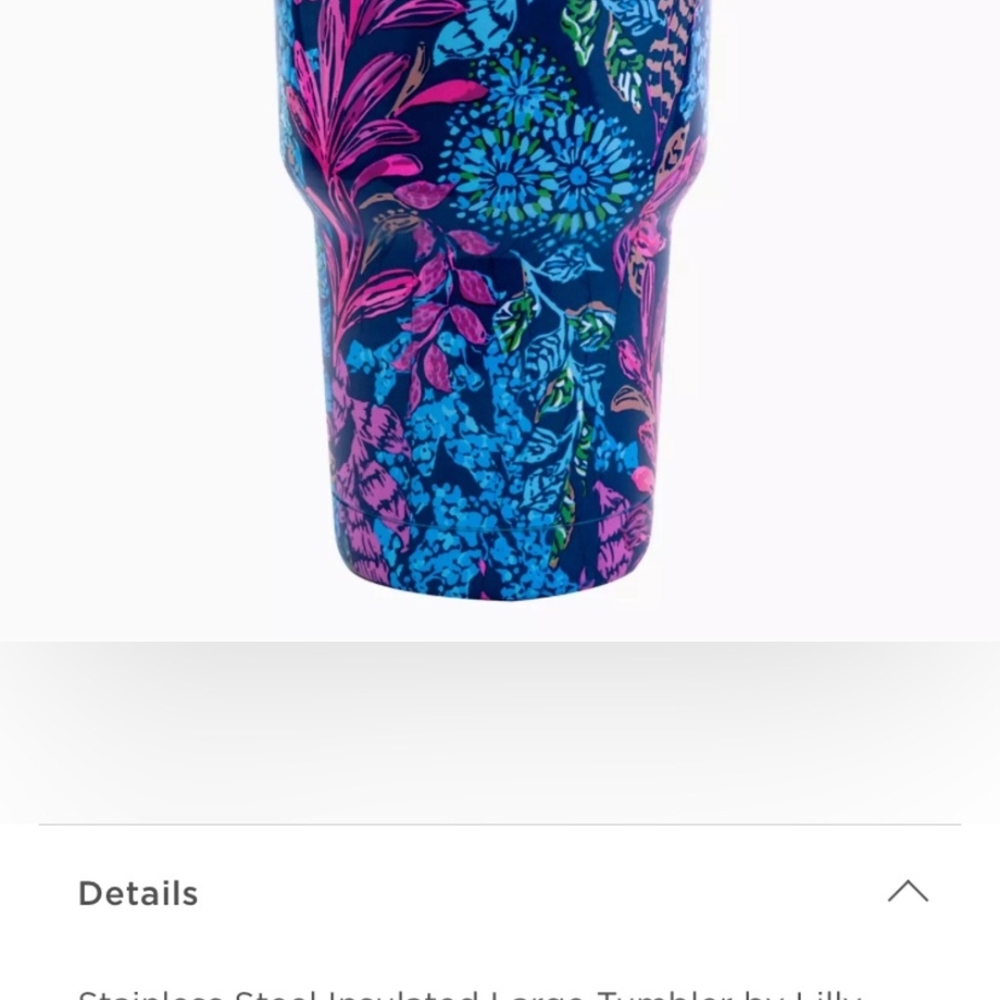 NWT Lilly Pulitzer Floral Tumbler In Original Box!